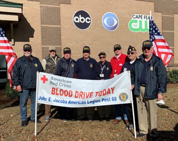 John E. Jacobs American Legion Post 68 and WWAY TV Co-Host Red Cross Blood Drive