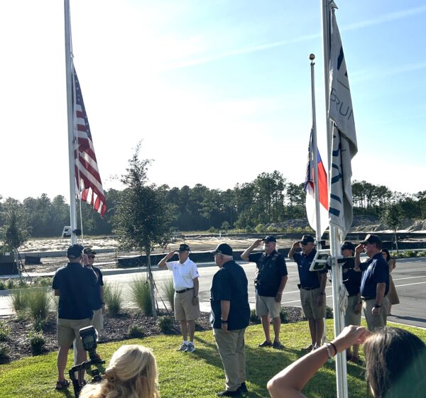 Post 68 Flag Dedication @ Inspire of Brunswick Forest grand opening