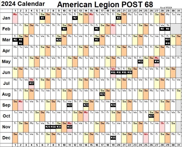 Post 68 2024 Planning Calendar OnLine!